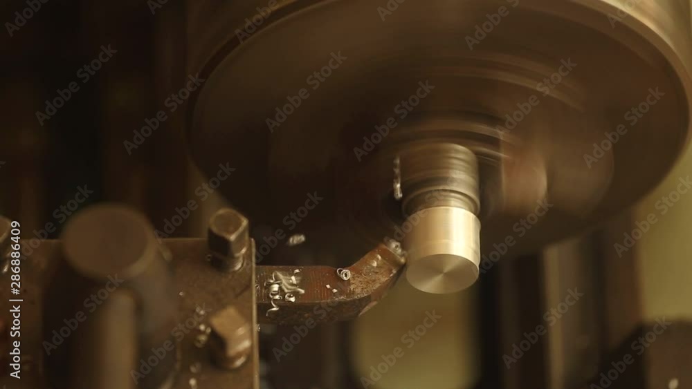 Metal turning on a metal lathe Metal turning on a metal lathe