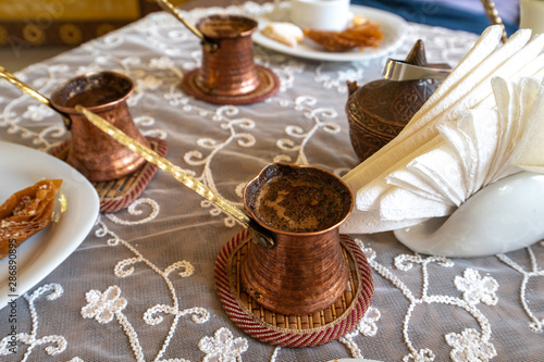 Crimean Tatars traditional coffee and a sweets