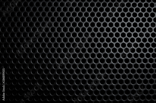 metal black background. blank for designers. round lattice