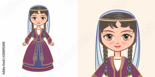 Georgian girl in national costume