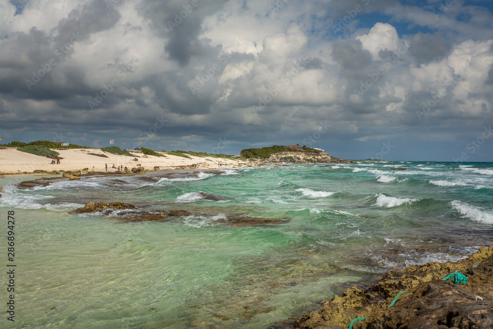 Playa Chen Rio, Cozumel.Photo of this beautiful beach in Mexico. Located in the quieter side of the island is a great choice for a day at the beach, with it hot water and lovely landscapes.