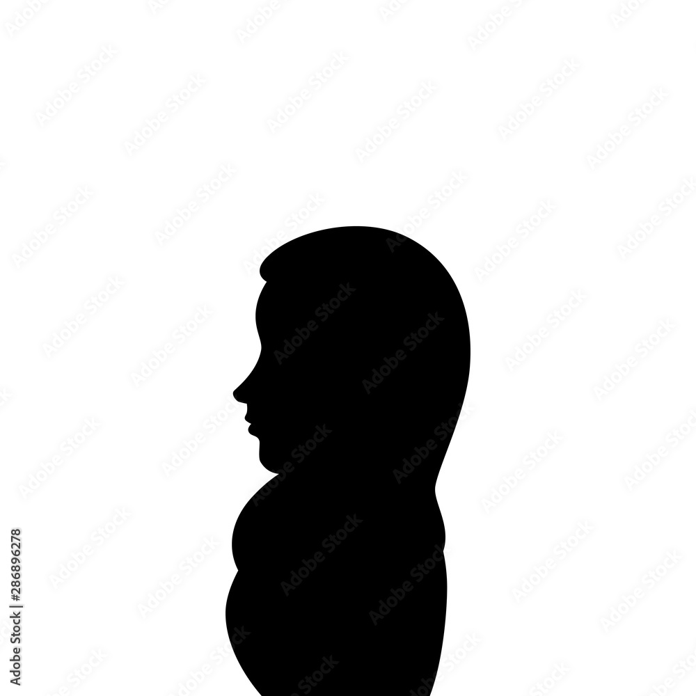 silhouette of islamic woman with traditional burka