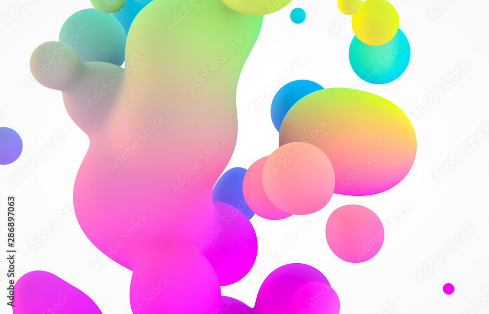 Abstract colorful 3d art background. Holographic floating liquid blobs, soap bubbles, metaballs. Abstract colorful 3d art background. Holographic floating liquid blobs, soap bubbles, metaballs.