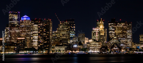Night view of city skyline