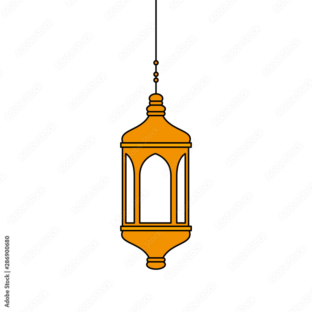 Obraz premium ramadan kareem lantern hanging icon