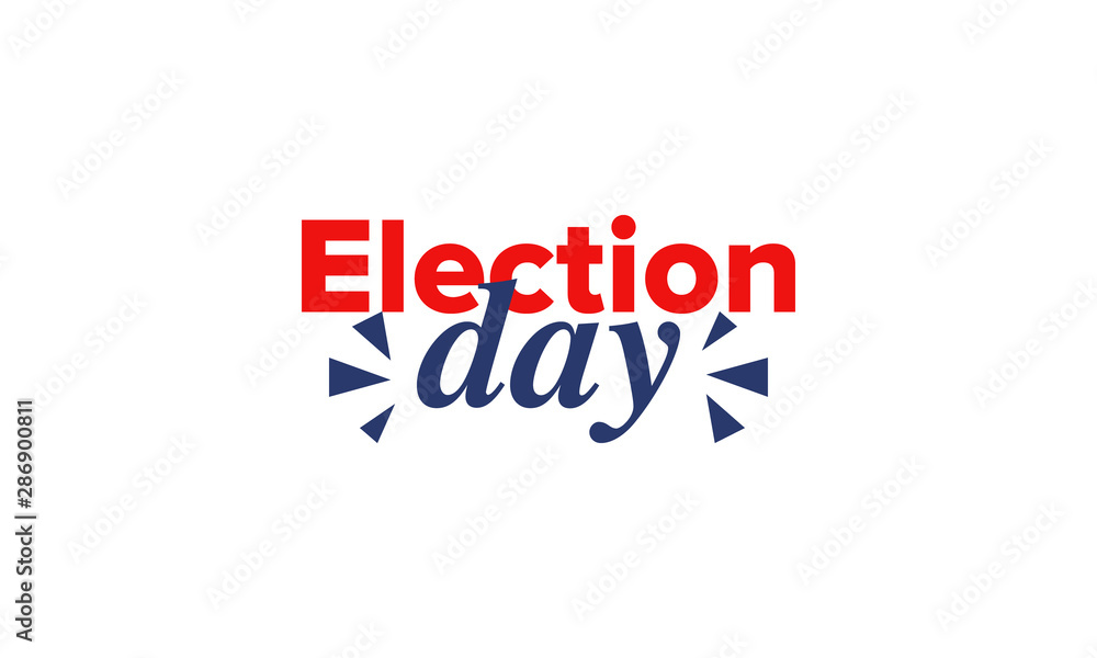 Fototapeta premium Presidential Election 2020 in United States. Vote day, November 3. US Election. Patriotic american element. Poster, card, banner and background. Vector illustration