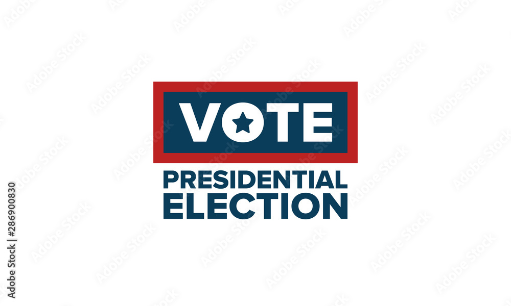 Presidential Election 2020 in United States. Vote day, November 3. US Election. Patriotic american element. Poster, card, banner and background. Vector illustration Presidential Election 2020 in United States. Vote day, November 3. US Election. Patriotic american element. Poster, card, banner and background. Vector illustration