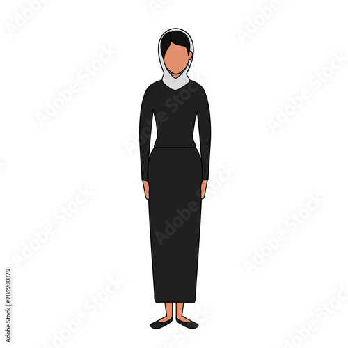 islamic woman with traditional burka