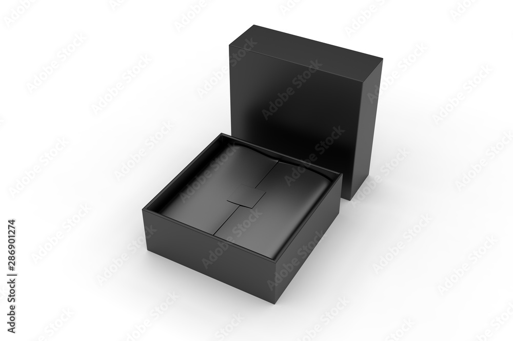 White blank hard cardboard box mock up template, 3d illustration. White blank hard cardboard box mock up template, 3d illustration.