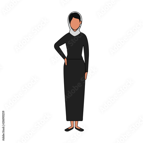 islamic woman with traditional burka