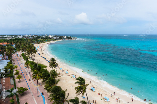 The beautiful beach of San Andres Islas, Colombia photo