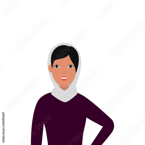 islamic woman with traditional burka