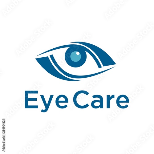 Branding identity corporate eye care logo design vector.