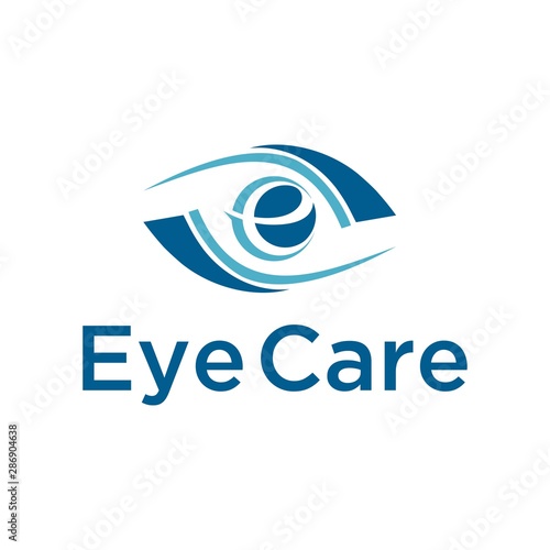 Branding identity corporate eye care logo design vector.