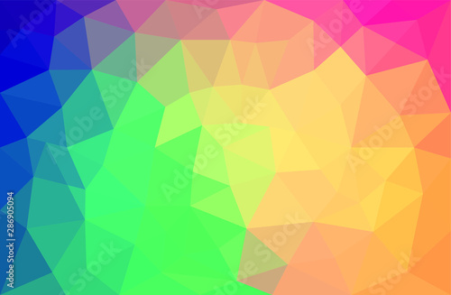 Geometric raindow pastel background with triangular polygons. Abstract design. Vector illustration