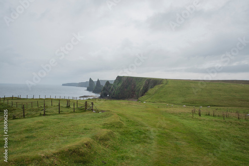 Duncansby Head (Scotland) in a wet day