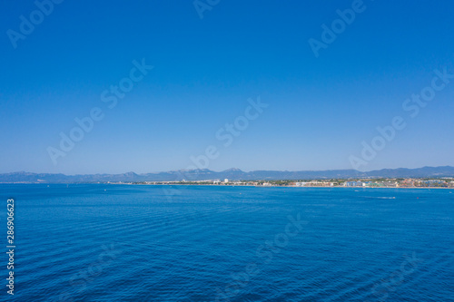 Salou, Spain. Beautiful day. Aerial Photography