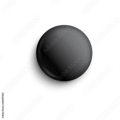 Black jar lid mockup from top view