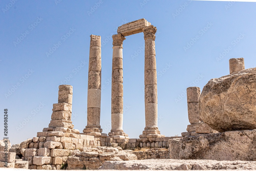 Temple of Hercules in Amman Citadel, inside the Ummayad Palace