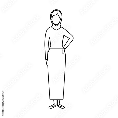 islamic woman with traditional burka