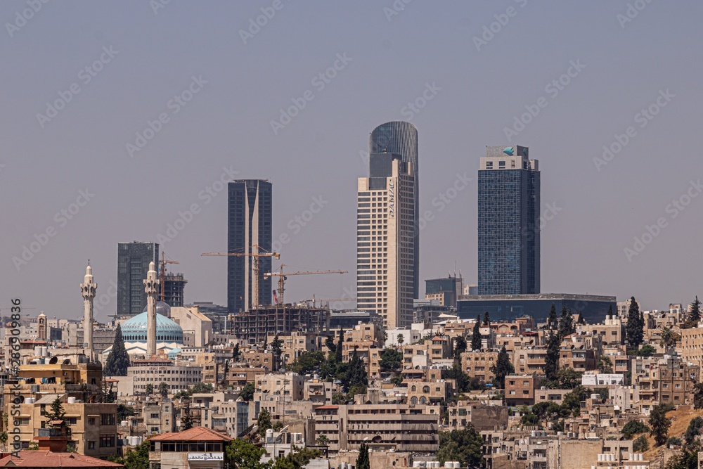 scenic view of Amman skyscrapers,Amman,Jordan.