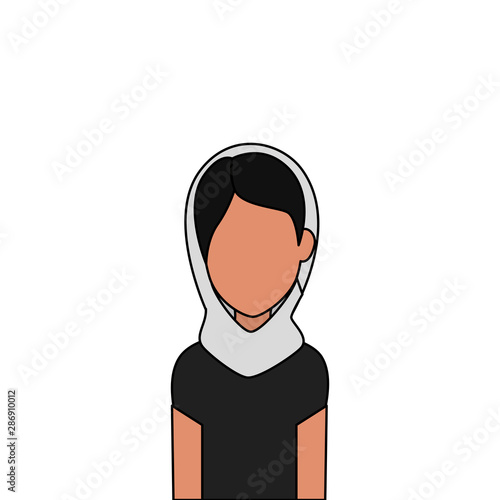 islamic woman with traditional burka