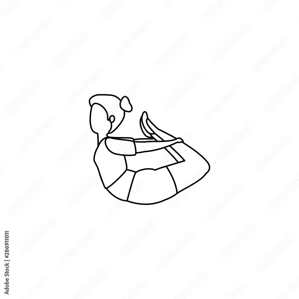 Obraz premium beauty woman practicing pilates position