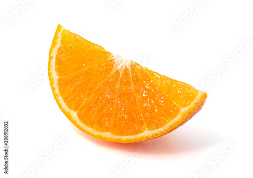 Cut orange isolated on white background, Orange fruit with clipping path