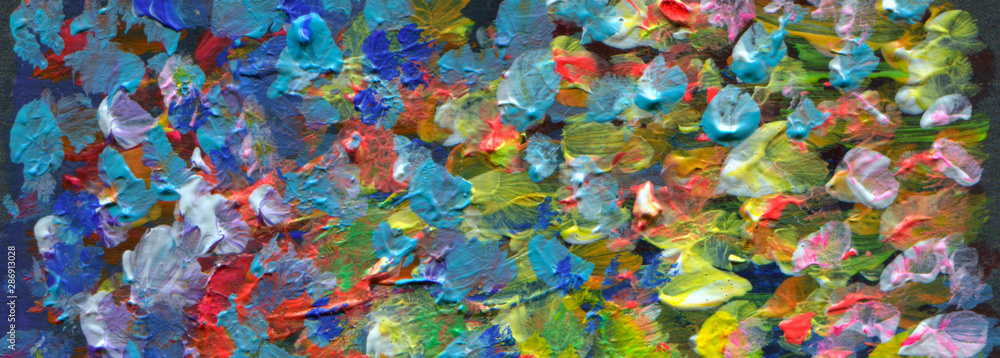 Obraz premium Abstract dot smear brush stroke acrylic and watercolor painting.