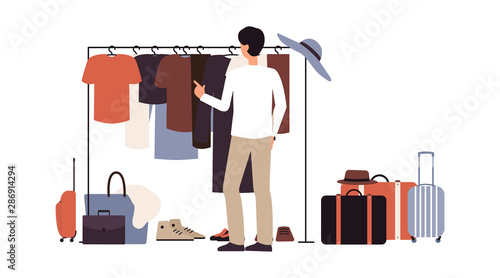 Second hand shop or flea market scene cartoon flat vector illustration isolated.