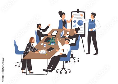 Office workplace concept of diverse men and women