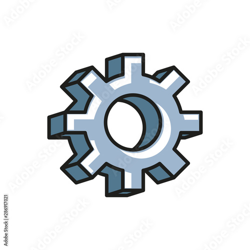 gear pinion machine isolated icon