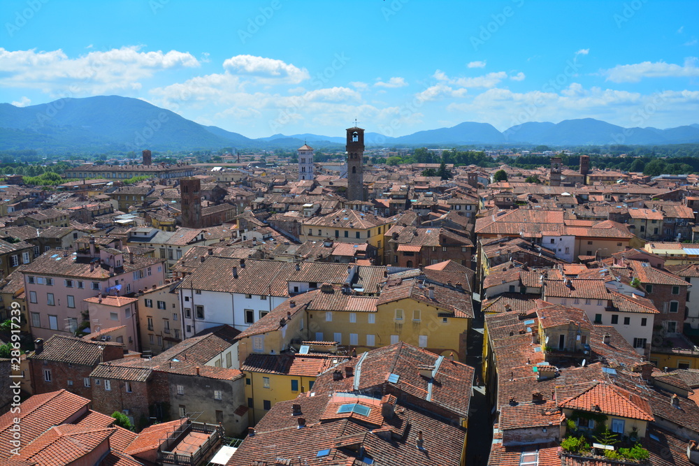 Vue Panoramique Lucques Italie