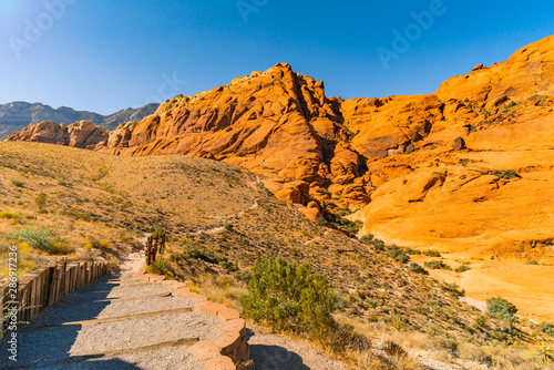 Red rock canyon path