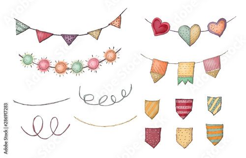 set of garlands