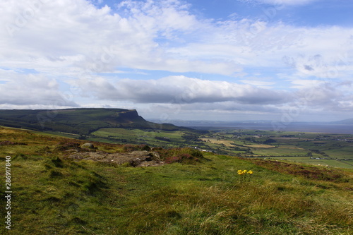 High view from Binevenagh mountain  Londonderry  Northern Ireland  Causeway Coastal Route