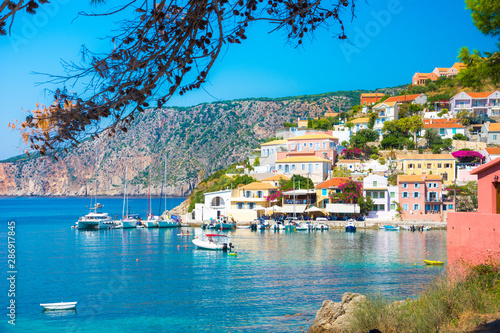 Picturesque Assos village in Kefalonia island, Greece 