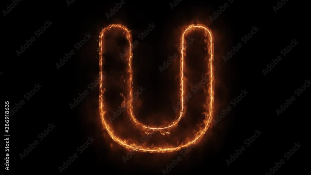 Alphabet U Word Hot Animated Burning Realistic Fire Flame and Smoke Seamlessly loop Animation on Isolated Black Background. Fire Word, Fire Text, Flame word, Flame Text, Burning Word, Burning Text. Alphabet U Word Hot Animated Burning Realistic Fire Flame and Smoke Seamlessly loop Animation on Isolated Black Background. Fire Word, Fire Text, Flame word, Flame Text, Burning Word, Burning Text.
