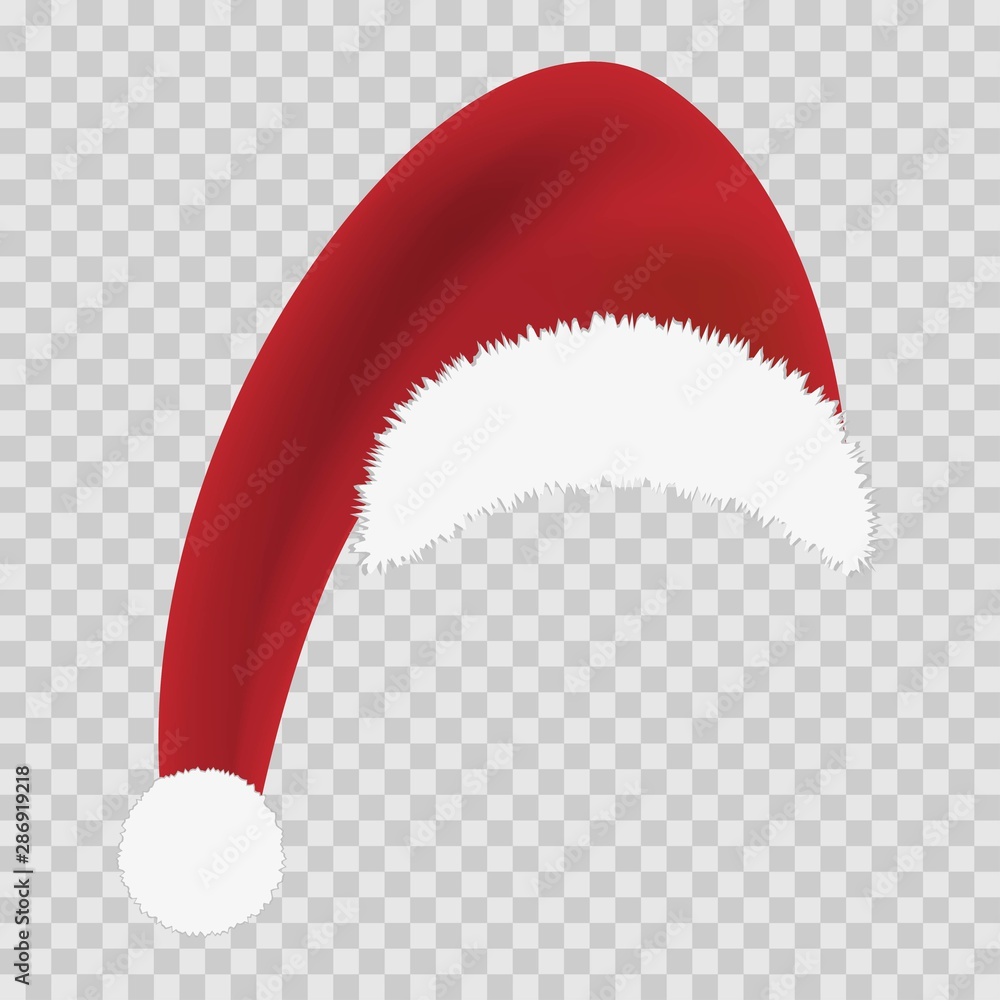 Red Santa hat on transparent background. Template design for Happy New Year and Merry Christmas. Mock up for greeting card, discount banner, web or print. Red Santa hat on transparent background. Template design for Happy New Year and Merry Christmas. Mock up for greeting card, discount banner, web or print.