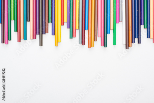 Bright color sharpened pencils isolated on white © LIGHTFIELD STUDIOS