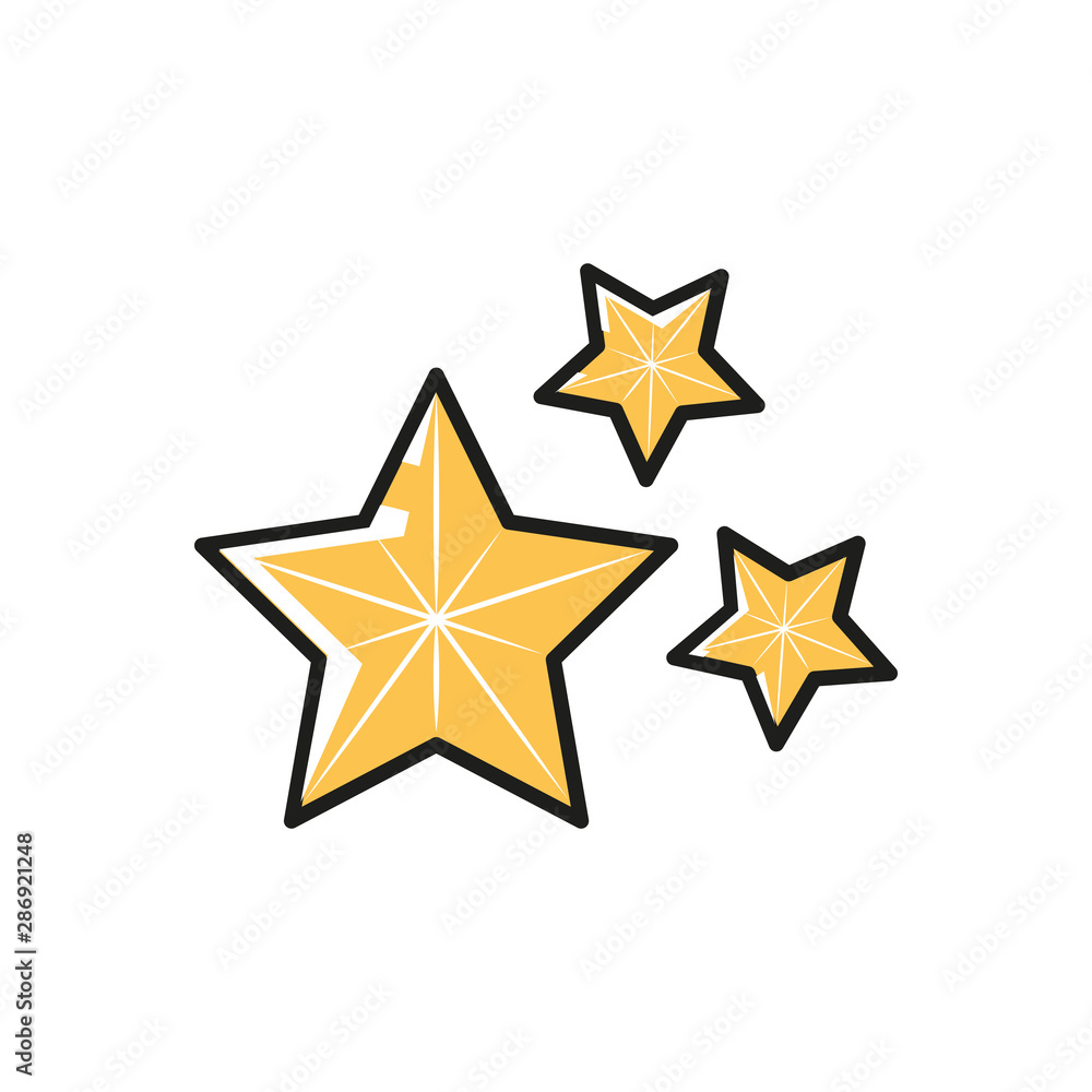 set of stars isolated icon set of stars isolated icon