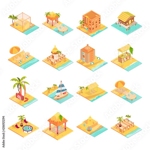 Tropical Rest Icons Set