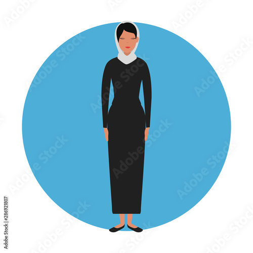 islamic woman with traditional burka