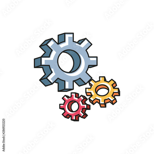 gears pinion machine isolated icon