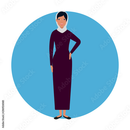islamic woman with traditional burka