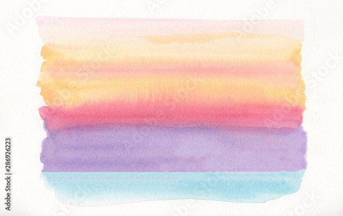 stack of colorful sponges isolated on white background