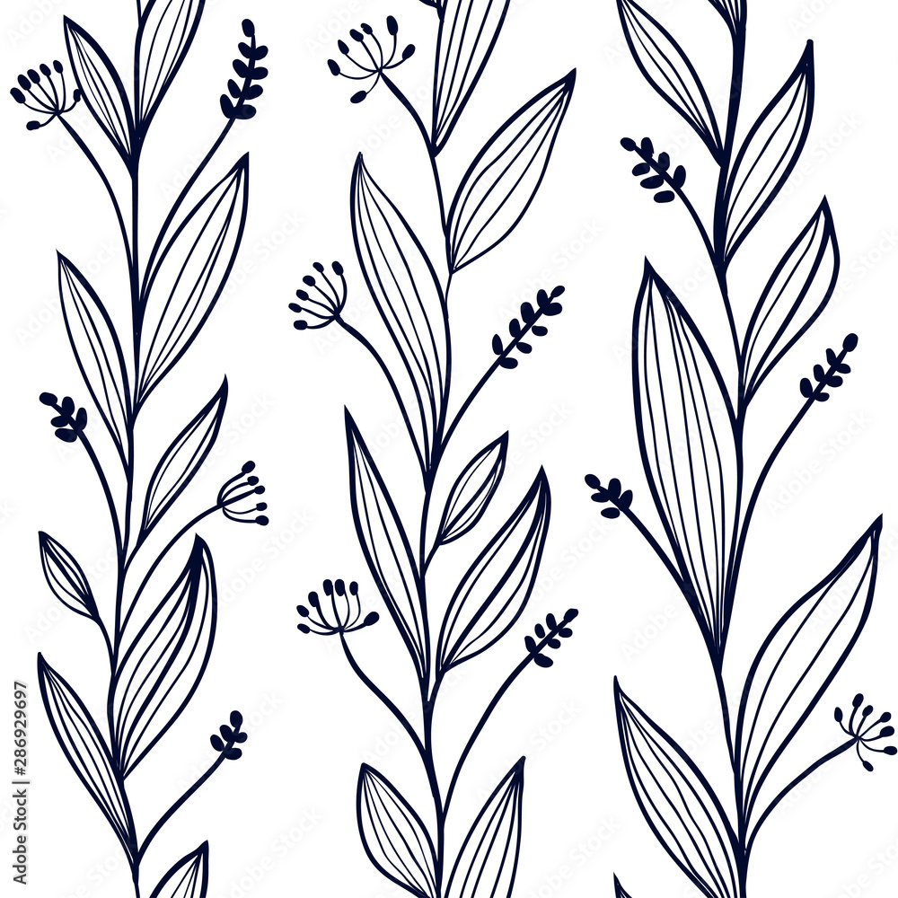 Fototapeta premium Vector doodle seamless pattern