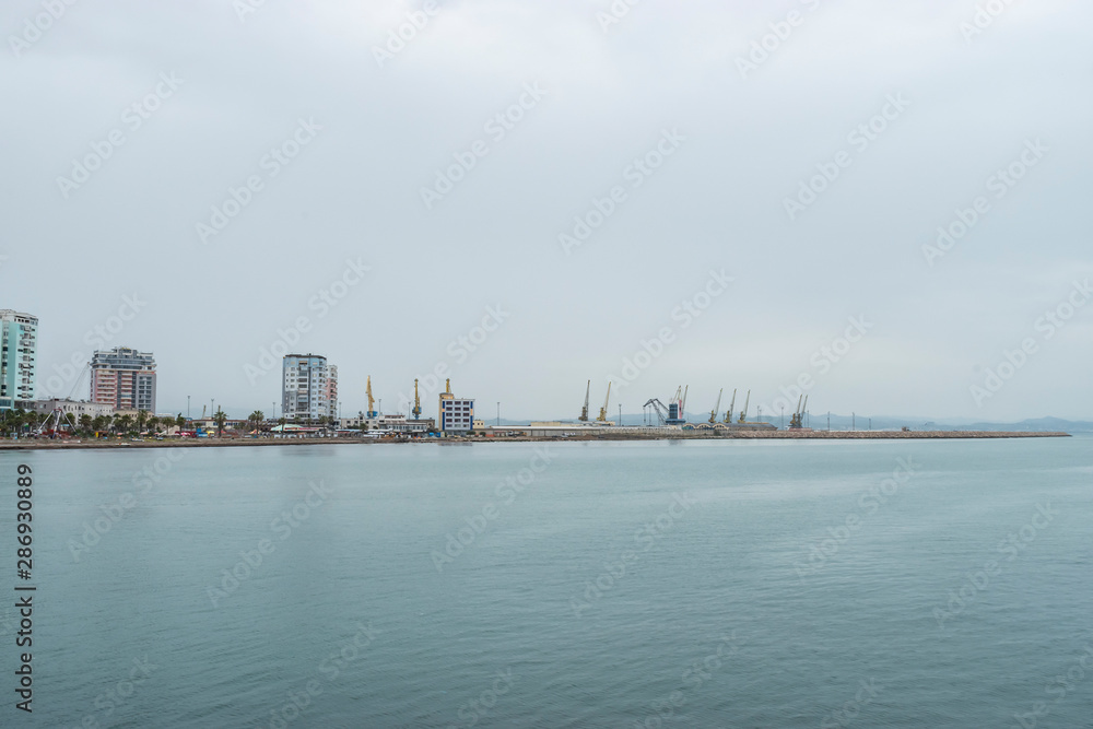 View of Port of Durres, Albania.