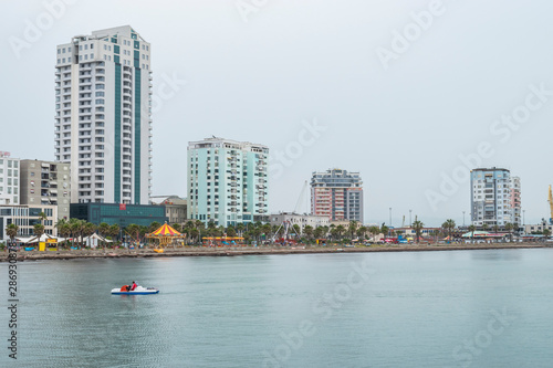 View of the playground located at Waterfront promenade, Durres, Albania. photo