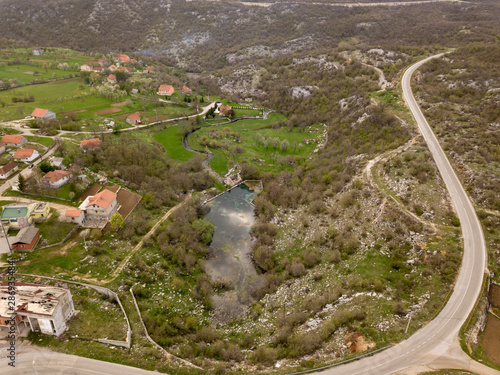 The Gornjepolje Spring (Gornjepoljski Vir) is a huge karst spring in the Central Montenegro close to Nikšić Niksic photo